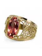 Rubin Aur galben 14K Inel Stil Vintage vrc057y